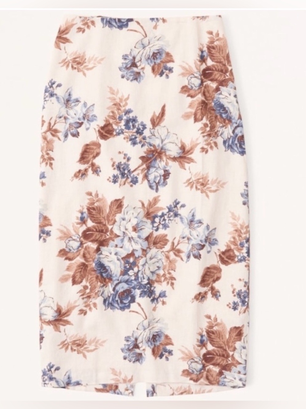Abercrombie & Fitch Cream Floral Linen Blend Shirt, Small